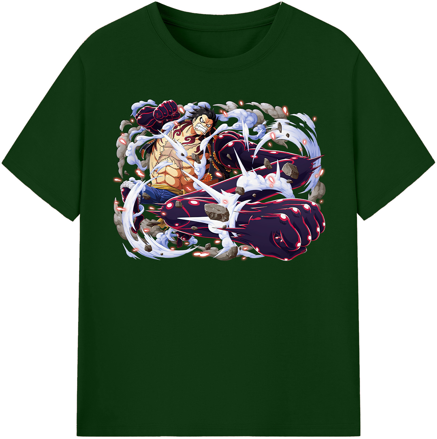 ワンピース モンキー・D・ルフィ ONE PIECE Monkey D. Luffy 綿100％半袖Tシャツ（フロントプリント）